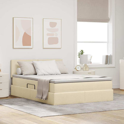 Letto con contenitore e materasso Crema 140 x 190 cm | homemem39