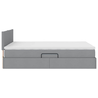 Letto con contenitore e materasso Grigio chiaro 140 x 200 cm | homemem39