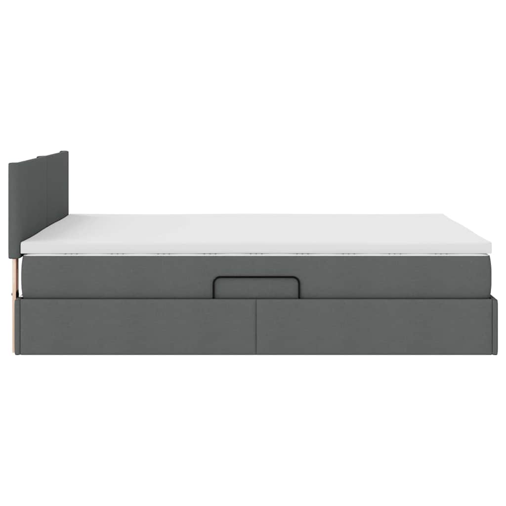 Letto con contenitore e materasso Grigio scuro 140 x 200 cm | homemem39