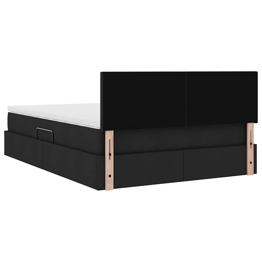 Letto con contenitore e materasso Nero 140 x 200 cm | homemem39