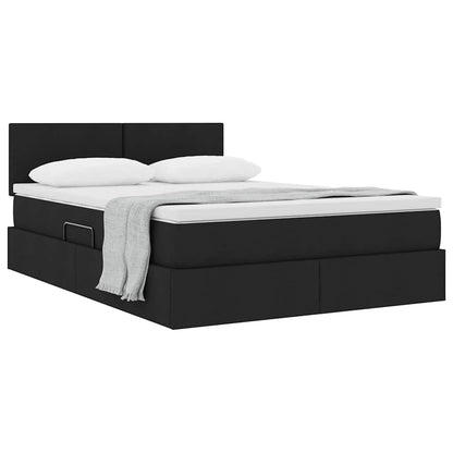Letto con contenitore e materasso Nero 140 x 200 cm | homemem39