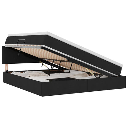 Letto con contenitore e materasso Nero 160 x 200 cm | homemem39