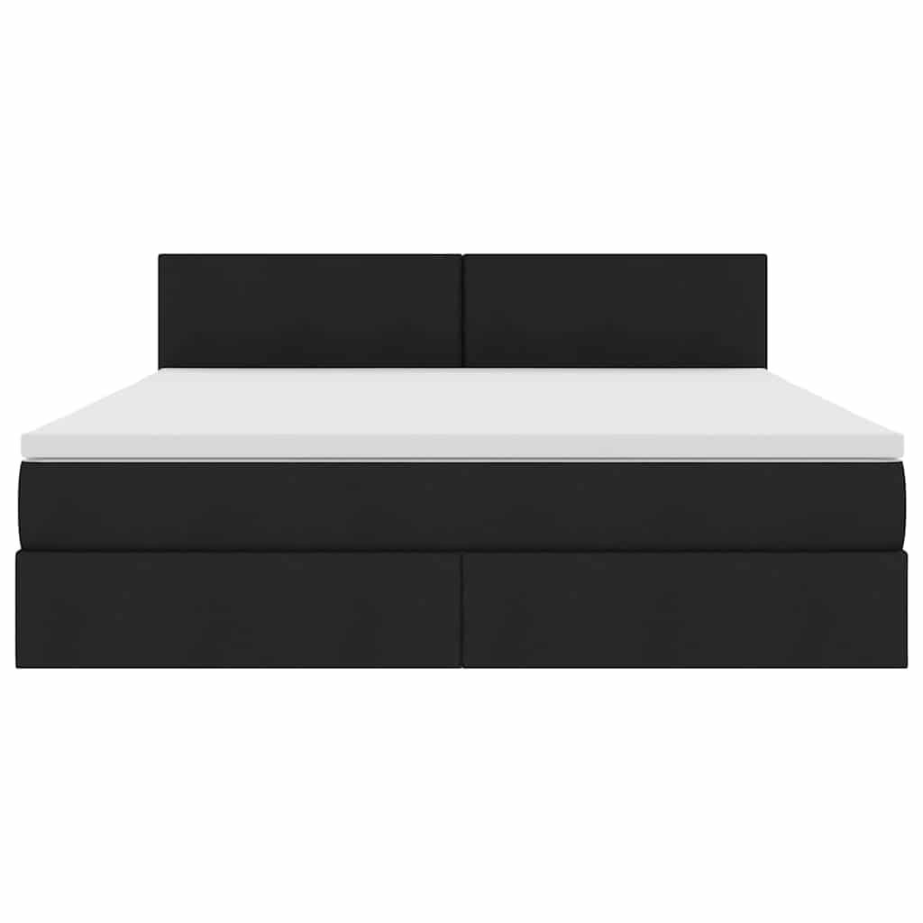 Letto con contenitore e materasso Nero 160 x 200 cm | homemem39