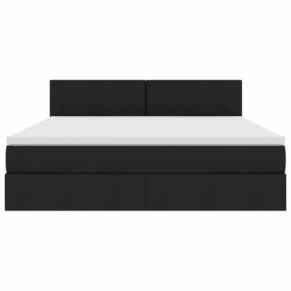 Letto con contenitore e materasso Nero 180 x 200 cm | homemem39