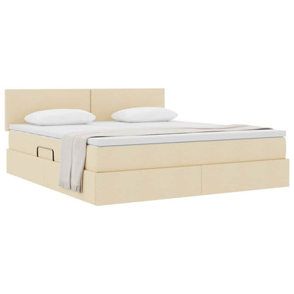 Letto con contenitore e materasso Crema 180 x 200 cm | homemem39