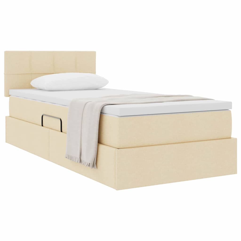 Letto con contenitore e materasso Crema 90 x 190 cm | homemem39