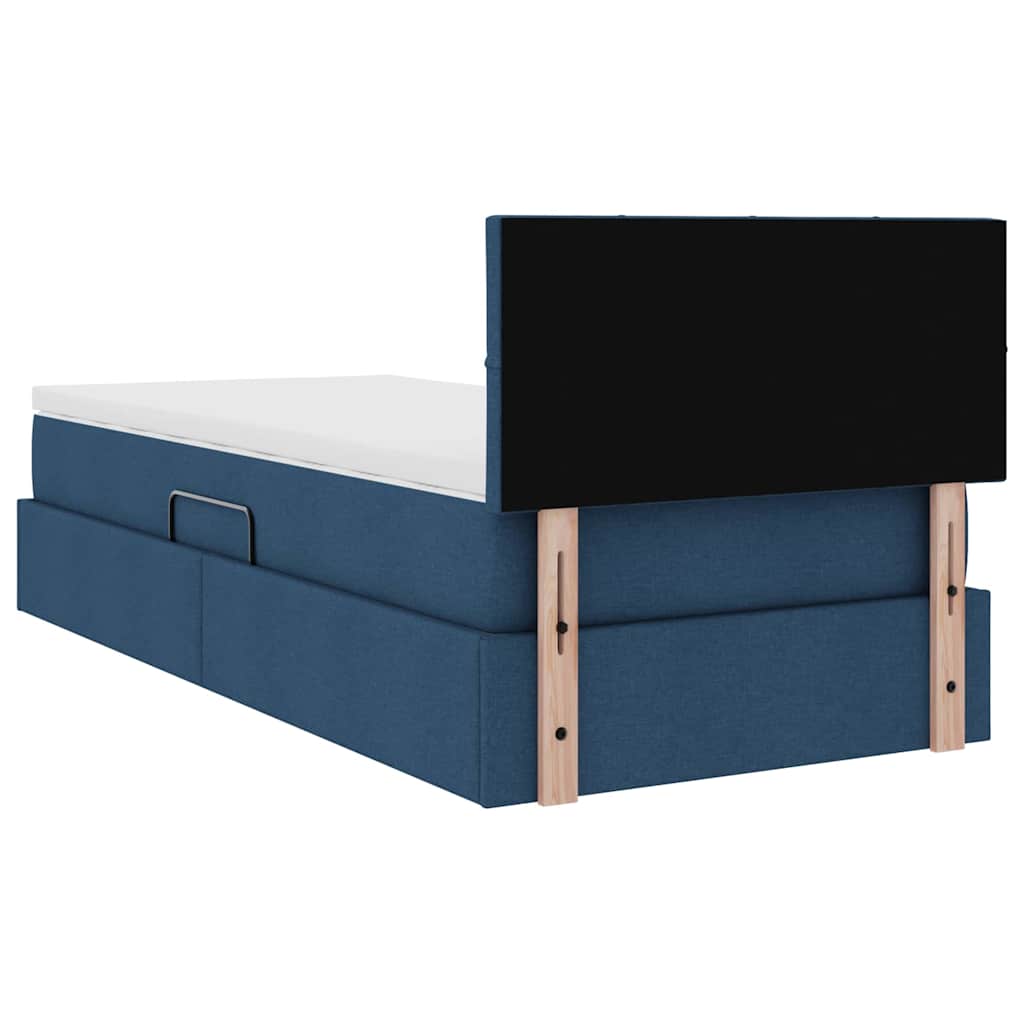 Letto con contenitore e materasso con materasso Blu 90 x 200 cm