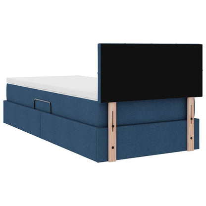 Letto con contenitore e materasso con materasso Blu 90 x 200 cm