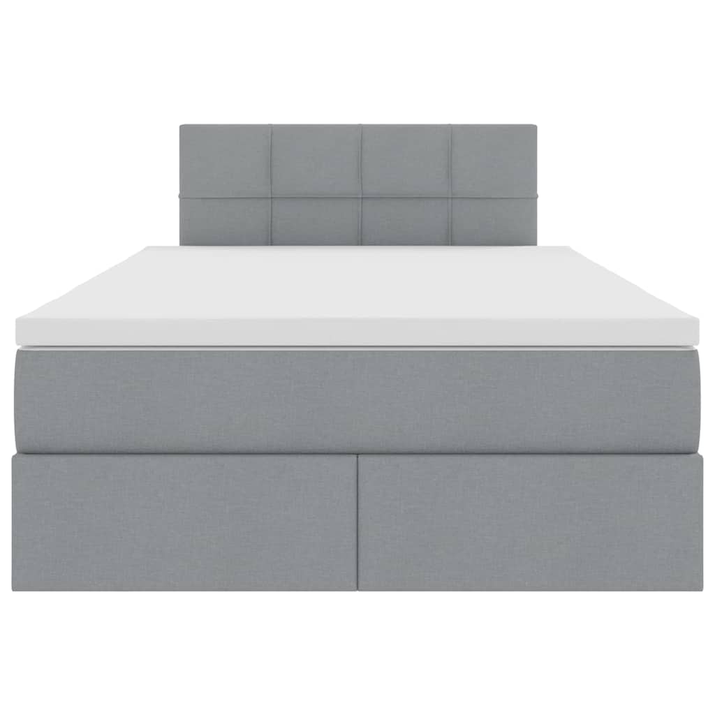Letto con contenitore e materasso Grigio chiaro 120 x 190 cm | homemem39