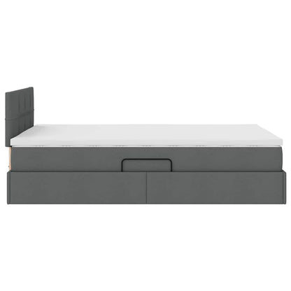 Letto con contenitore e materasso Grigio scuro 120 x 190 cm | homemem39