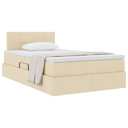 Letto con contenitore e materasso Crema 120 x 190 cm | homemem39