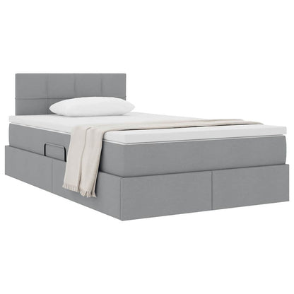 Letto con contenitore e materasso Grigio chiaro 120 x 200 cm | homemem39