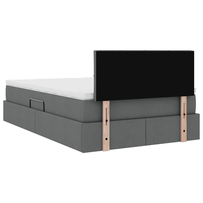 Letto con contenitore e materasso Grigio scuro 120 x 200 cm | homemem39