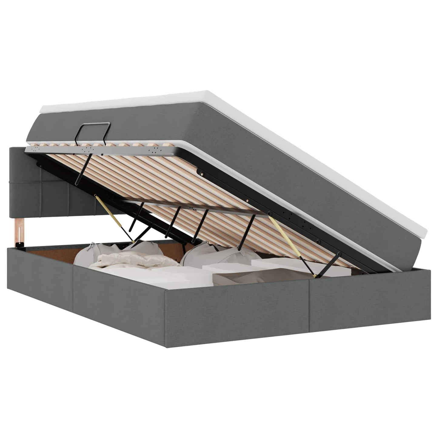 Letto con contenitore e materasso Grigio scuro 140 x 190 cm | homemem39
