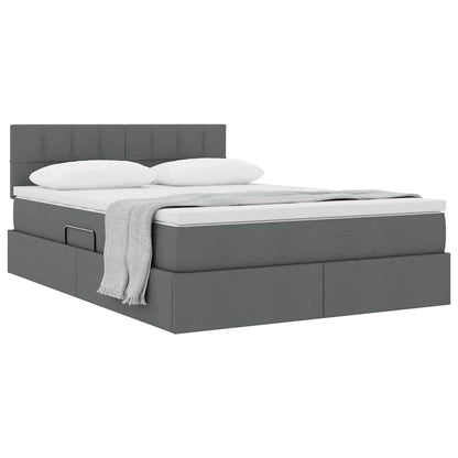Letto con contenitore e materasso Grigio scuro 140 x 190 cm | homemem39
