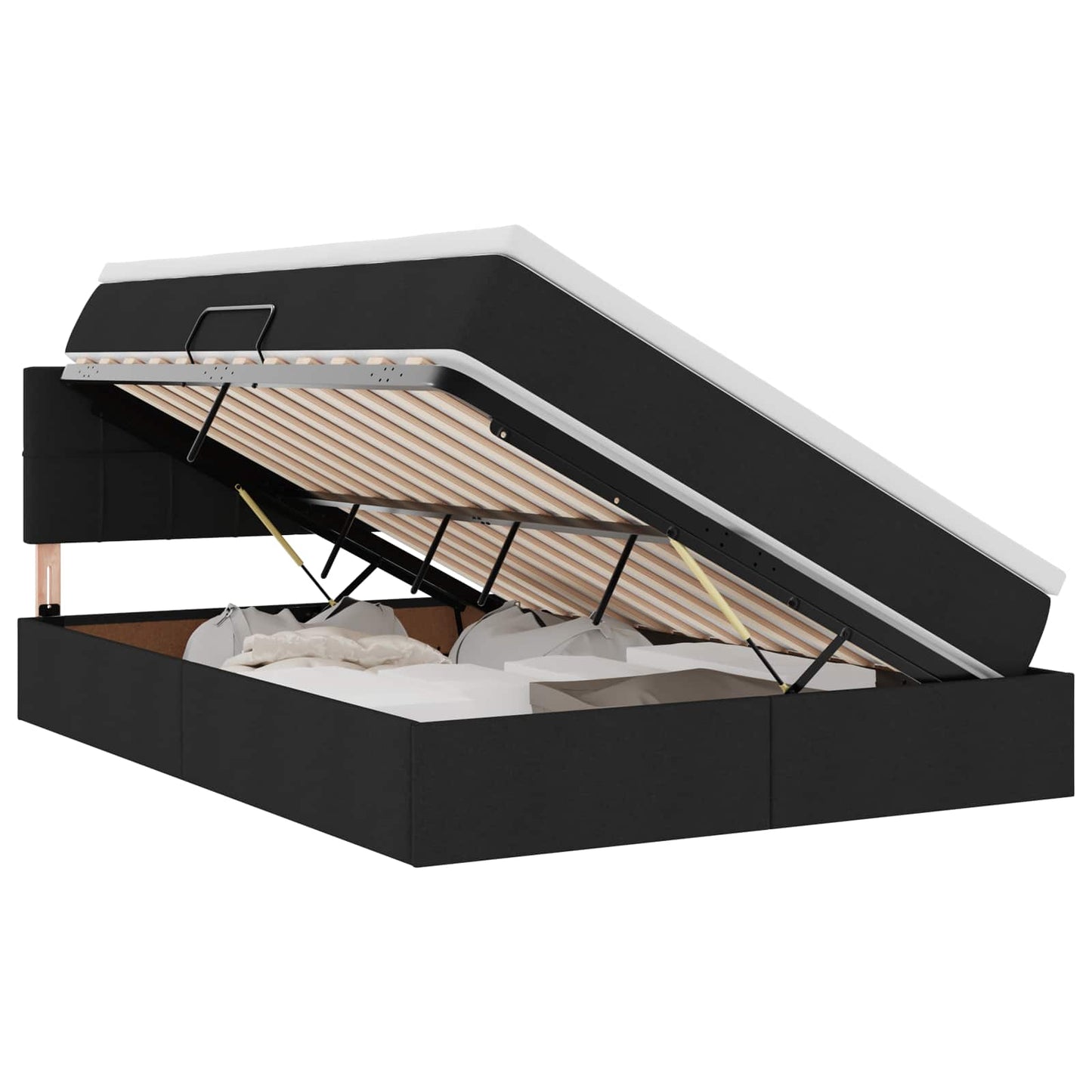 Letto con contenitore e materasso Nero 140 x 190 cm | homemem39