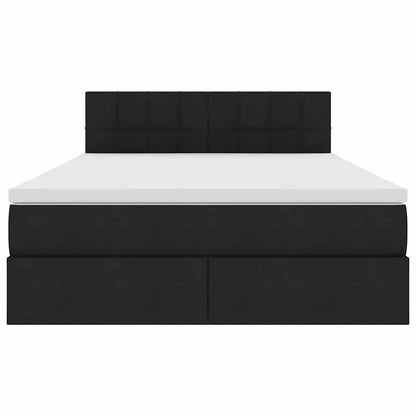 Letto con contenitore e materasso Nero 140 x 190 cm | homemem39