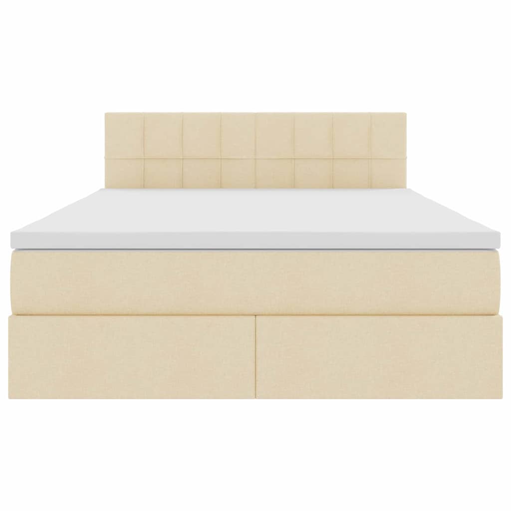 Letto con contenitore e materasso Crema 140 x 190 cm | homemem39