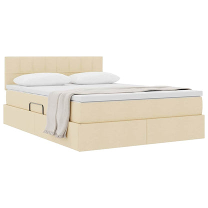 Letto con contenitore e materasso Crema 140 x 190 cm | homemem39