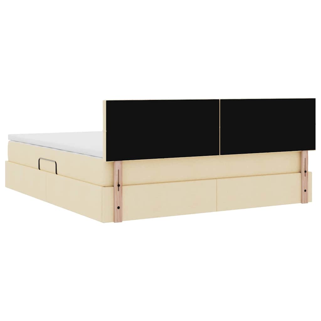 Letto con contenitore e materasso Crema 160 x 200 cm | homemem39