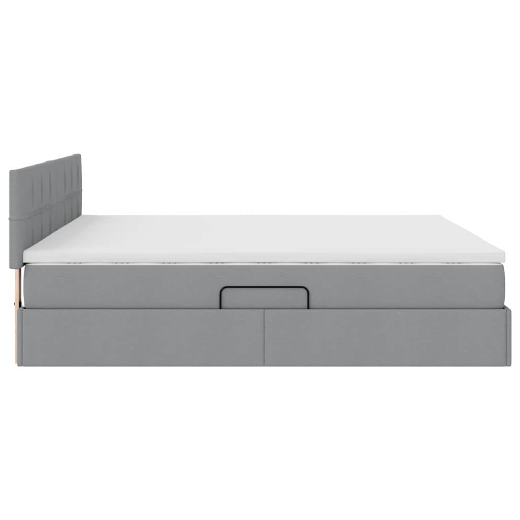 Letto con contenitore e materasso Grigio chiaro 180 x 200 cm | homemem39