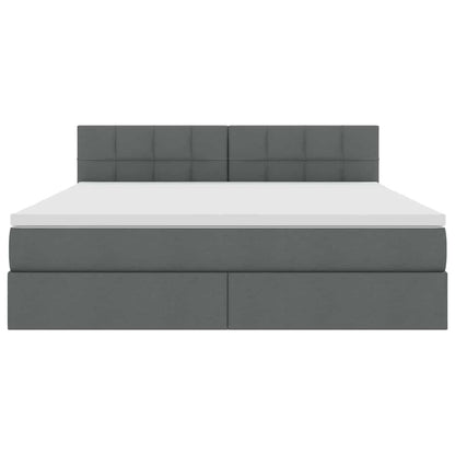 Letto con contenitore e materasso Grigio scuro 180 x 200 cm | homemem39