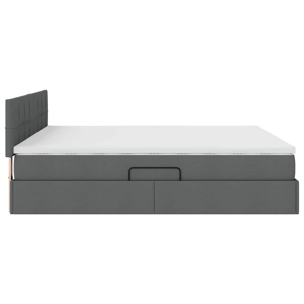 Letto con contenitore e materasso Grigio scuro 180 x 200 cm | homemem39
