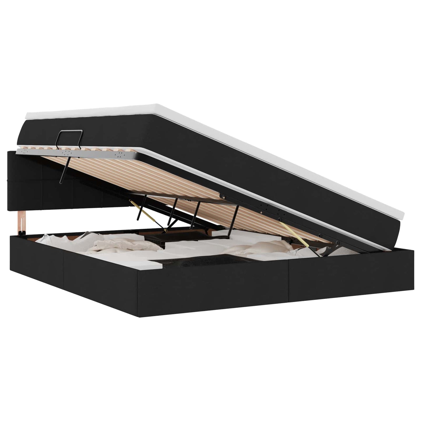 Letto con contenitore e materasso Nero 180 x 200 cm | homemem39
