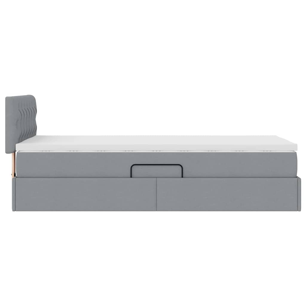 Letto con contenitore e materasso Grigio chiaro 90 x 190 cm | homemem39