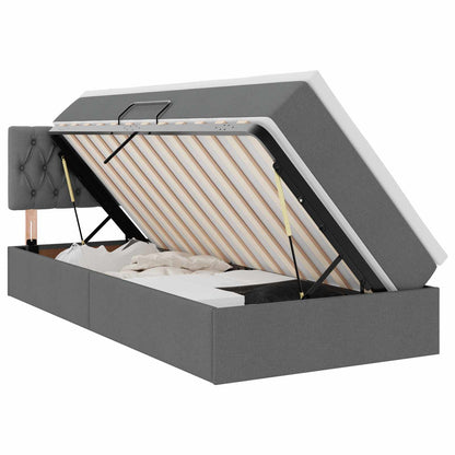 Letto con contenitore e materasso Grigio scuro 90 x 190 cm | homemem39