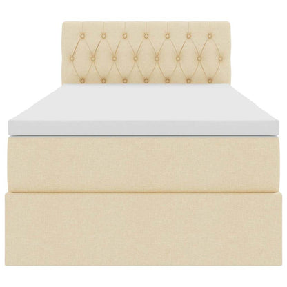 Letto con contenitore e materasso Crema 90 x 190 cm | homemem39