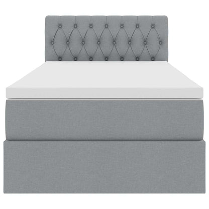 Letto con contenitore e materasso Grigio chiaro 90 x 200 cm | homemem39