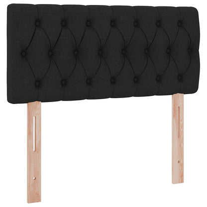 Letto con contenitore e materasso con testiera Nero 90 x 200 cm | homemem39