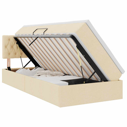 Letto con contenitore e materasso Crema 90 x 200 cm | homemem39