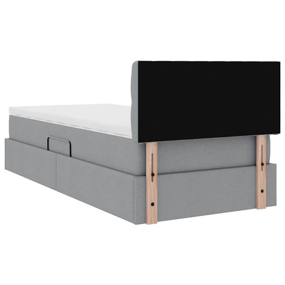 Letto con contenitore e materasso Grigio chiaro 100 x 200 cm | homemem39