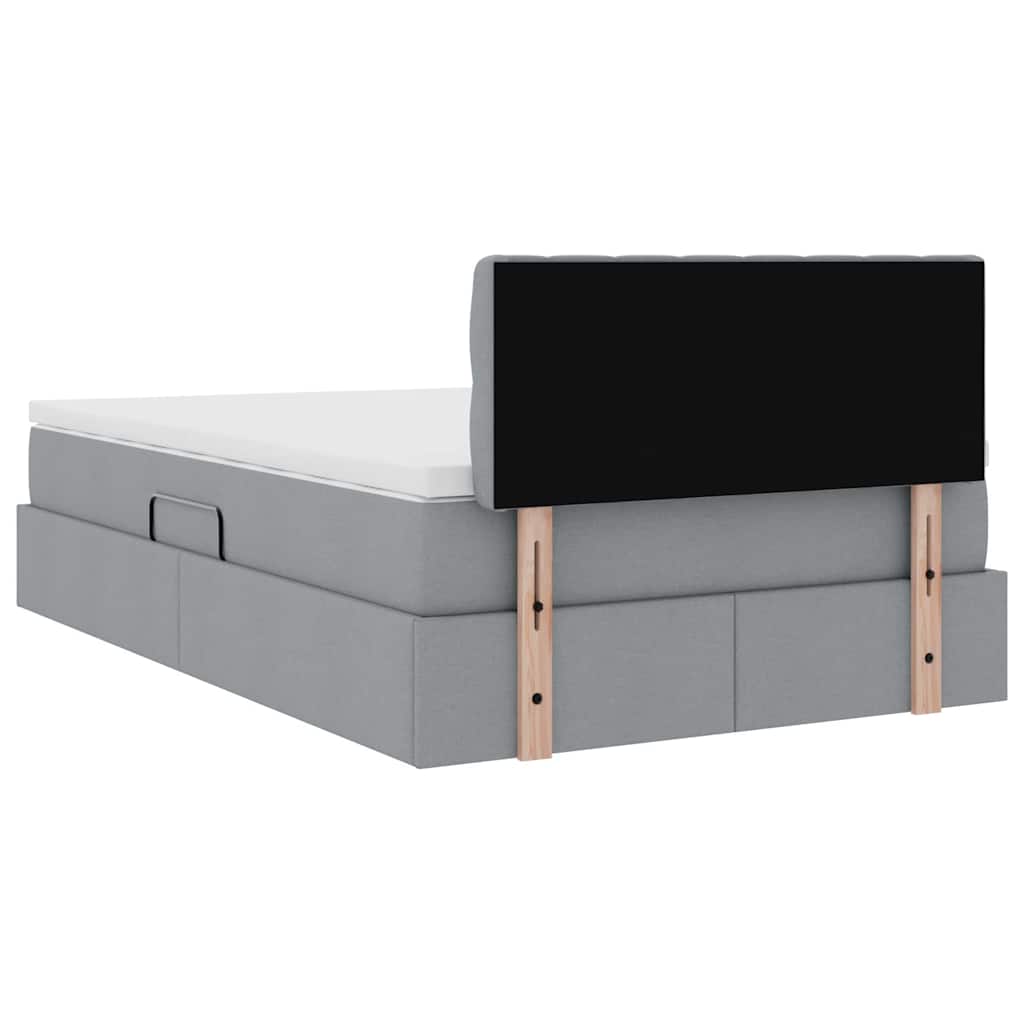 Letto con contenitore e materasso Grigio chiaro 120 x 190 cm | homemem39