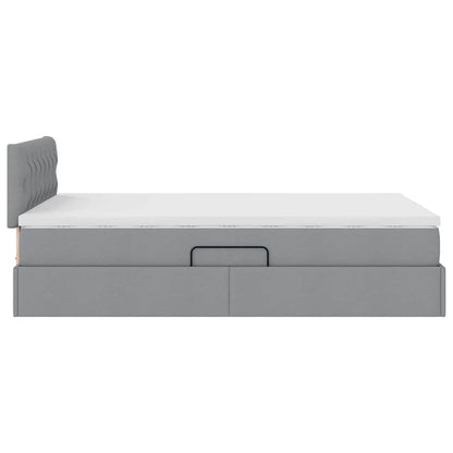Letto con contenitore e materasso Grigio chiaro 120 x 190 cm | homemem39