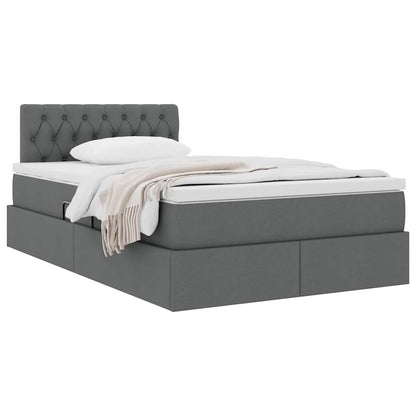 Letto con contenitore e materasso Grigio scuro 120 x 190 cm | homemem39