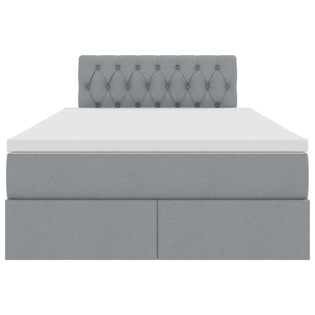 Letto con contenitore e materasso Grigio chiaro 120 x 200 cm | homemem39