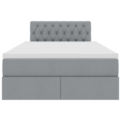 Letto con contenitore e materasso Grigio chiaro 120 x 200 cm | homemem39