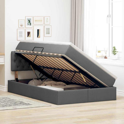 Letto con contenitore e materasso Grigio scuro 120 x 200 cm | homemem39