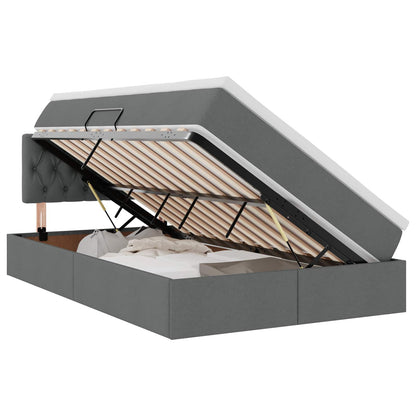 Letto con contenitore e materasso Grigio scuro 120 x 200 cm | homemem39