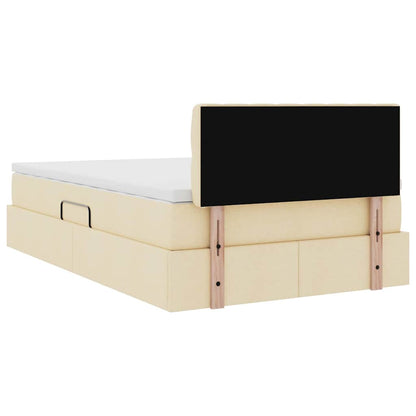 Letto con contenitore e materasso Crema 120 x 200 cm