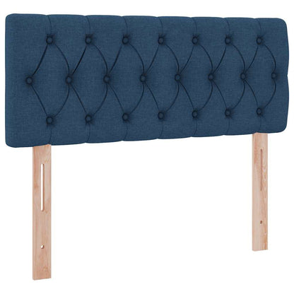 Letto con contenitore e materasso con testiera Blu 120 x 200 cm | homemem39