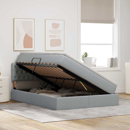 Letto con contenitore e materasso Grigio chiaro 140 x 200 cm | homemem39