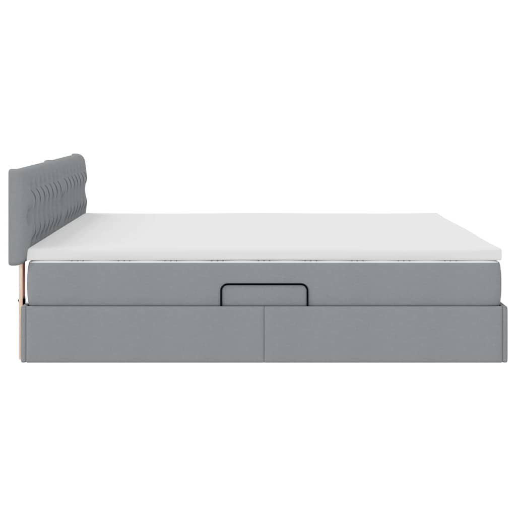 Letto con contenitore e materasso Grigio chiaro 180 x 200 cm | homemem39