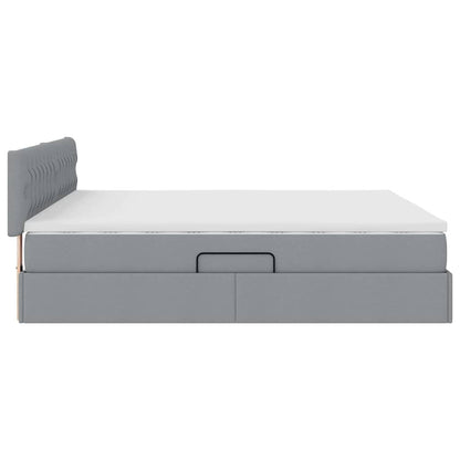 Letto con contenitore e materasso Grigio chiaro 180 x 200 cm | homemem39