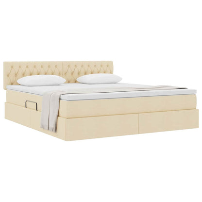Letto con contenitore e materasso Crema 180 x 200 cm | homemem39