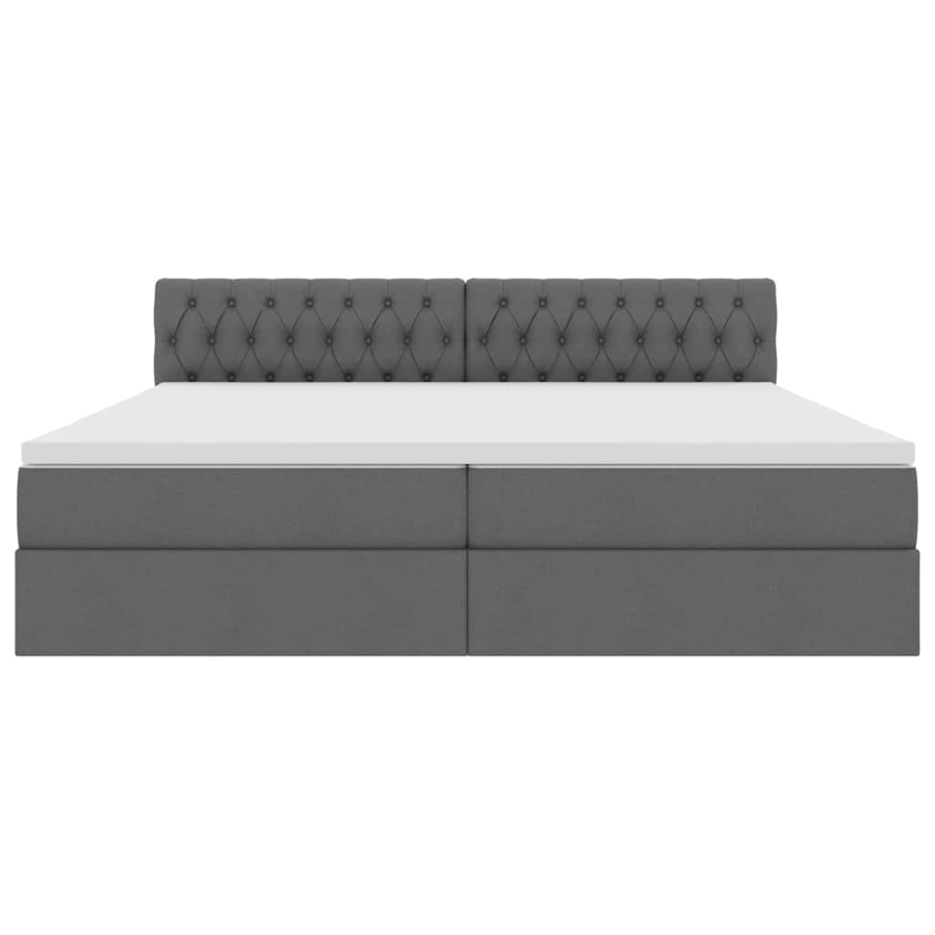 Letto con contenitore e materasso Grigio scuro 200 x 200 cm | homemem39