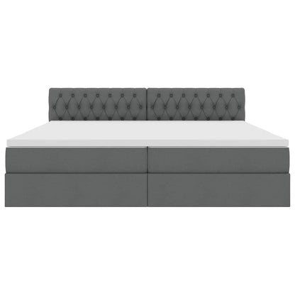 Letto con contenitore e materasso Grigio scuro 200 x 200 cm | homemem39